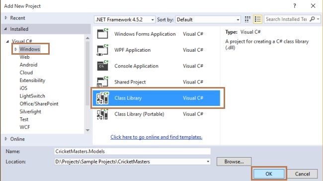Adding Class Library Project